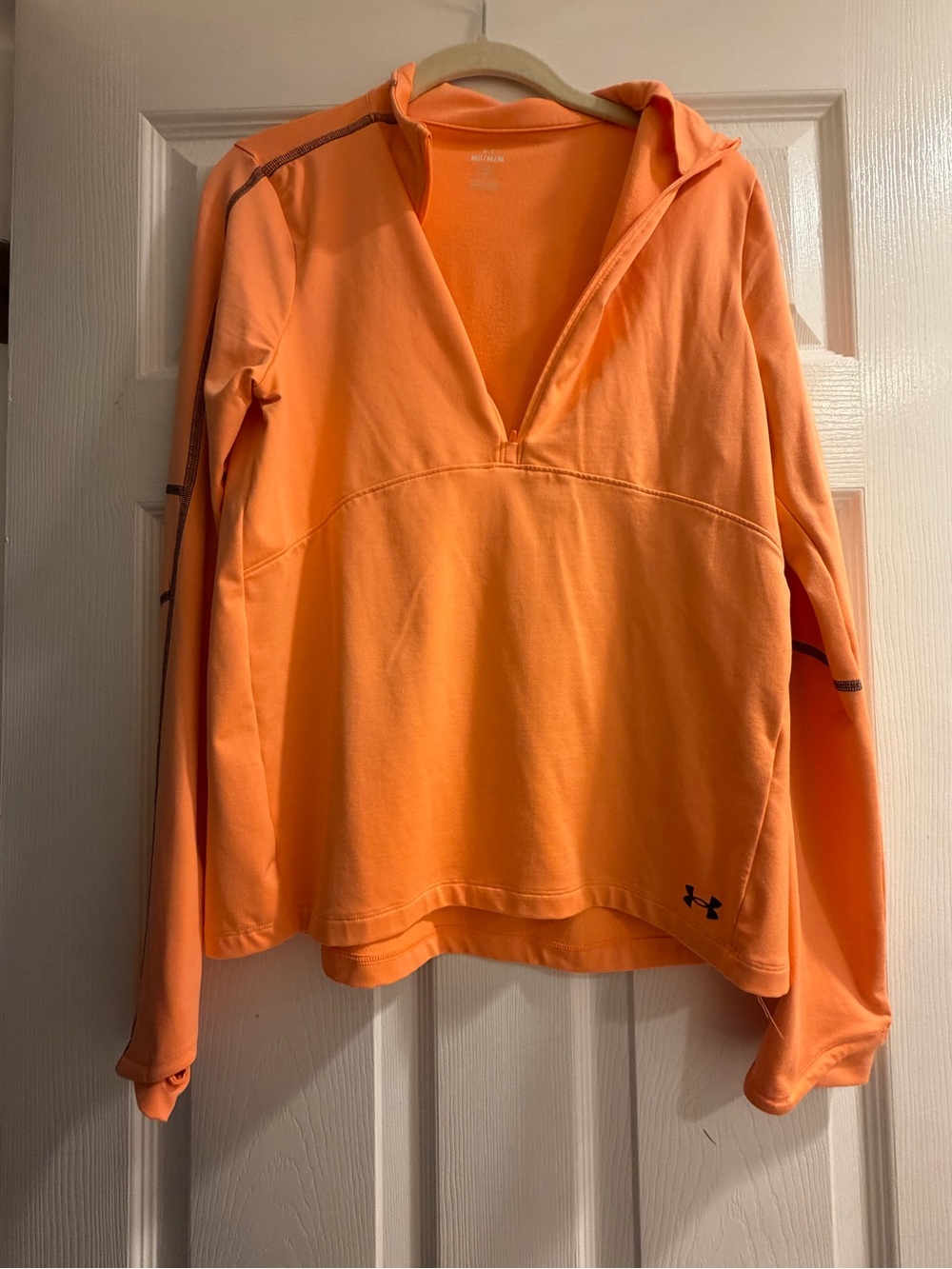 Under Armour Women's Orange V-Neck Half-Zip Pullover